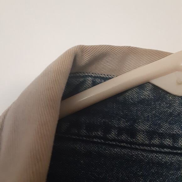 Reel Legends Vintage Shirt-Jacket Men's Large Blue Denim Shacket Elbow Patches - Picture 5 of 11